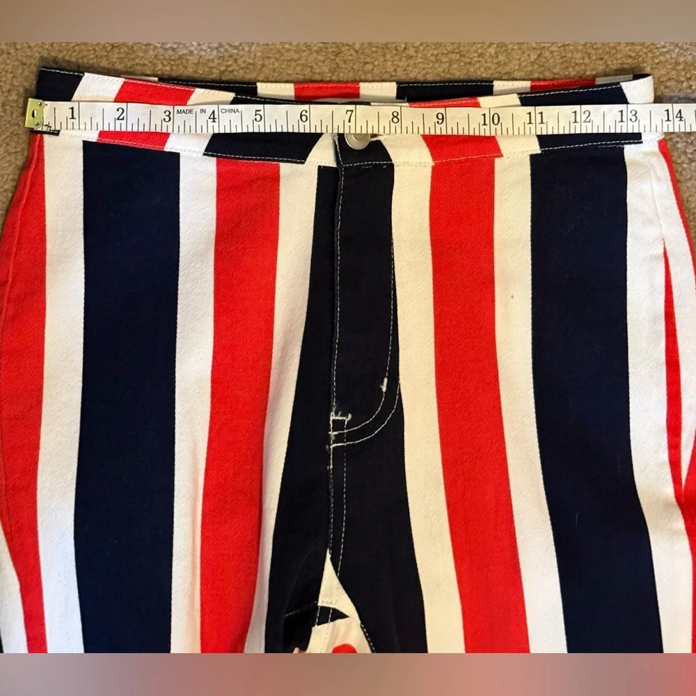 Peach Love NWOT Full of Pride Flare Pants in Red, White, and Blue size small - Picture 6 of 15